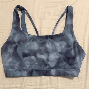 Athleta Blue Tie-Dye Sports Bra